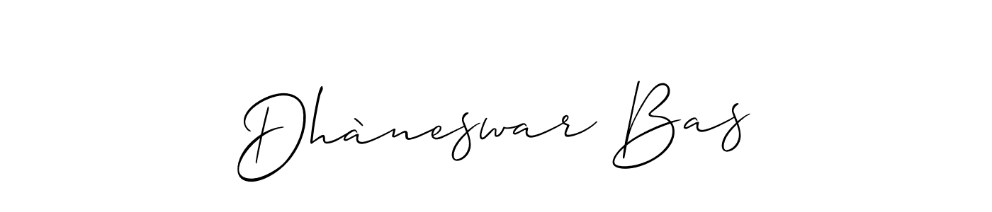 Design your own signature with our free online signature maker. With this signature software, you can create a handwritten (Allison_Script) signature for name Dhàneswar Bas. Dhàneswar Bas signature style 2 images and pictures png