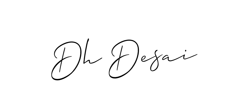 Similarly Allison_Script is the best handwritten signature design. Signature creator online .You can use it as an online autograph creator for name Dh Desai. Dh Desai signature style 2 images and pictures png