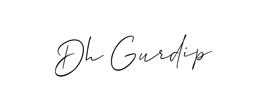 It looks lik you need a new signature style for name Dh Gurdip. Design unique handwritten (Allison_Script) signature with our free signature maker in just a few clicks. Dh Gurdip signature style 2 images and pictures png