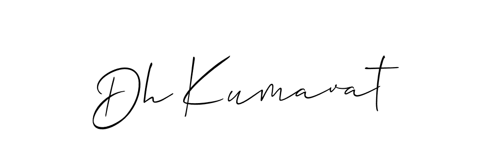 How to Draw Dh Kumavat signature style? Allison_Script is a latest design signature styles for name Dh Kumavat. Dh Kumavat signature style 2 images and pictures png