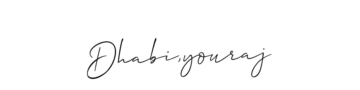 The best way (Allison_Script) to make a short signature is to pick only two or three words in your name. The name Dhabi,youraj include a total of six letters. For converting this name. Dhabi,youraj signature style 2 images and pictures png