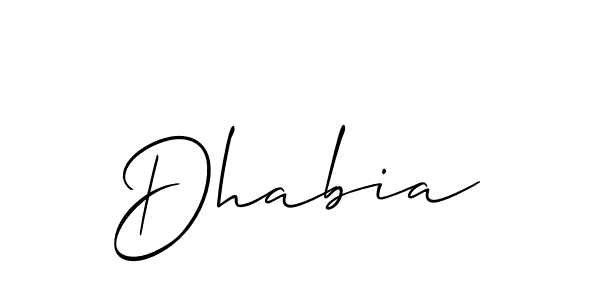 You should practise on your own different ways (Allison_Script) to write your name (Dhabia) in signature. don't let someone else do it for you. Dhabia signature style 2 images and pictures png