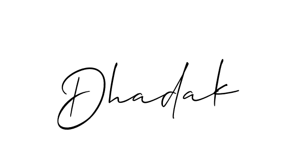 How to make Dhadak name signature. Use Allison_Script style for creating short signs online. This is the latest handwritten sign. Dhadak signature style 2 images and pictures png