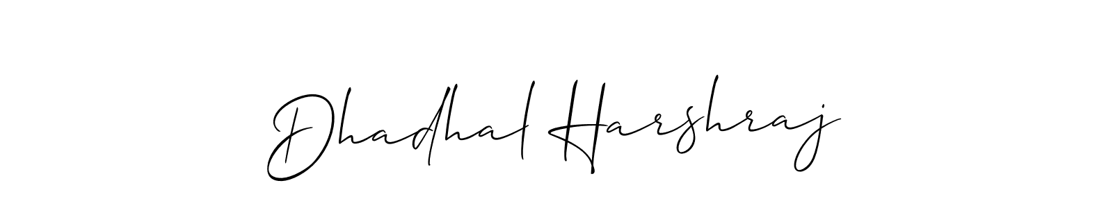 Best and Professional Signature Style for Dhadhal Harshraj. Allison_Script Best Signature Style Collection. Dhadhal Harshraj signature style 2 images and pictures png