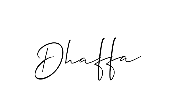 How to make Dhaffa name signature. Use Allison_Script style for creating short signs online. This is the latest handwritten sign. Dhaffa signature style 2 images and pictures png