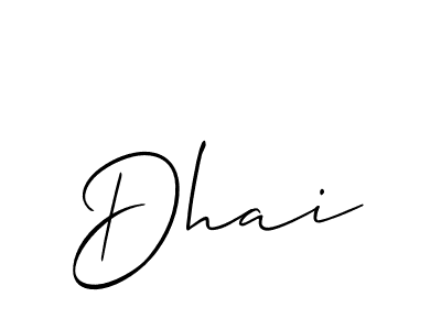 Make a beautiful signature design for name Dhai. With this signature (Allison_Script) style, you can create a handwritten signature for free. Dhai signature style 2 images and pictures png