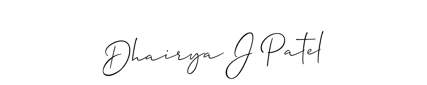 This is the best signature style for the Dhairya J Patel name. Also you like these signature font (Allison_Script). Mix name signature. Dhairya J Patel signature style 2 images and pictures png