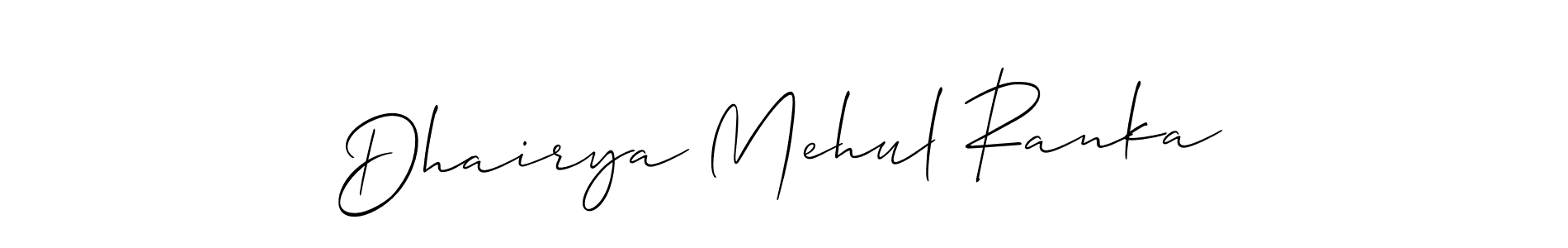 Once you've used our free online signature maker to create your best signature Allison_Script style, it's time to enjoy all of the benefits that Dhairya Mehul Ranka name signing documents. Dhairya Mehul Ranka signature style 2 images and pictures png