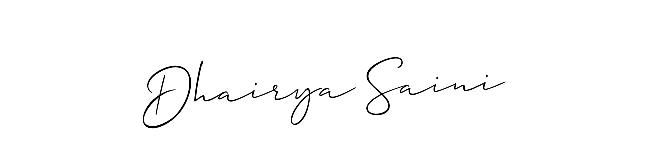 Make a beautiful signature design for name Dhairya Saini. Use this online signature maker to create a handwritten signature for free. Dhairya Saini signature style 2 images and pictures png