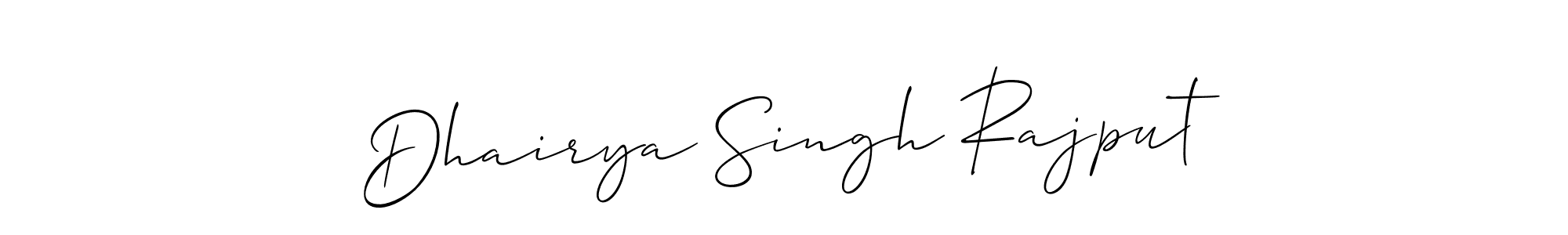 Make a beautiful signature design for name Dhairya Singh Rajput. With this signature (Allison_Script) style, you can create a handwritten signature for free. Dhairya Singh Rajput signature style 2 images and pictures png