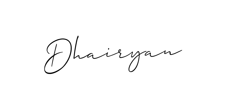 How to make Dhairyan name signature. Use Allison_Script style for creating short signs online. This is the latest handwritten sign. Dhairyan signature style 2 images and pictures png