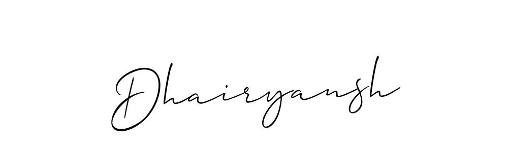 Best and Professional Signature Style for Dhairyansh. Allison_Script Best Signature Style Collection. Dhairyansh signature style 2 images and pictures png