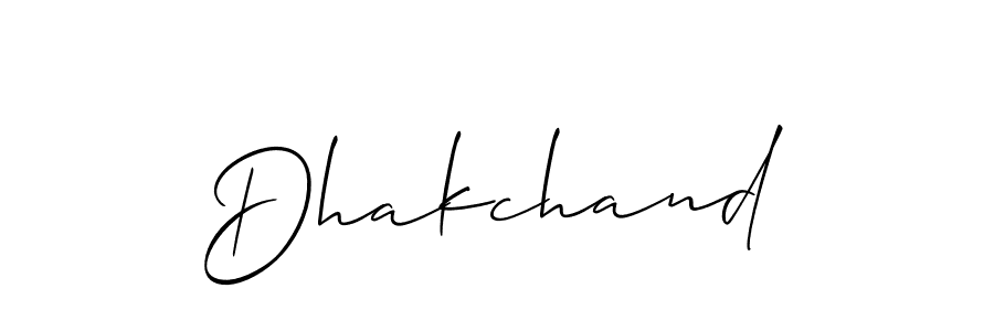 Also we have Dhakchand name is the best signature style. Create professional handwritten signature collection using Allison_Script autograph style. Dhakchand signature style 2 images and pictures png