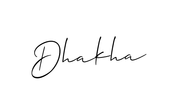 The best way (Allison_Script) to make a short signature is to pick only two or three words in your name. The name Dhakha include a total of six letters. For converting this name. Dhakha signature style 2 images and pictures png