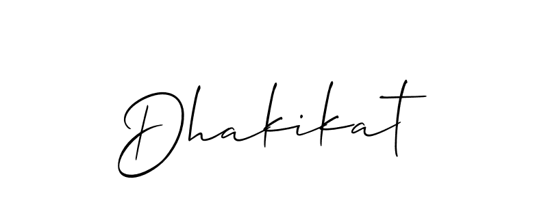 The best way (Allison_Script) to make a short signature is to pick only two or three words in your name. The name Dhakikat include a total of six letters. For converting this name. Dhakikat signature style 2 images and pictures png