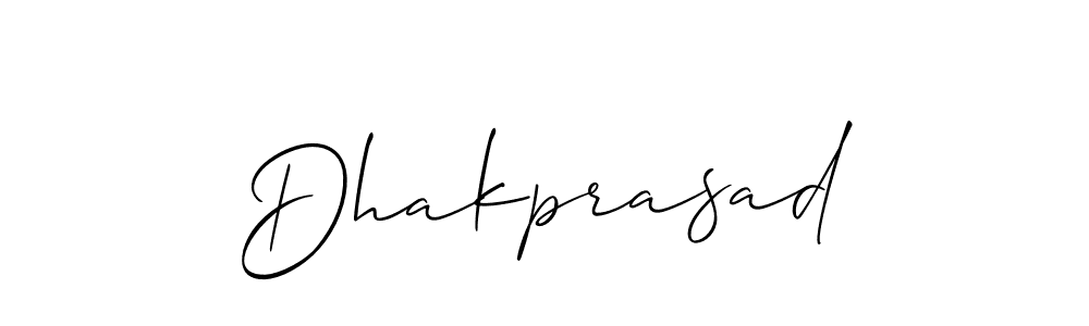 How to Draw Dhakprasad signature style? Allison_Script is a latest design signature styles for name Dhakprasad. Dhakprasad signature style 2 images and pictures png