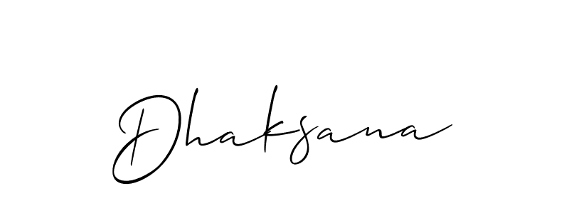 How to Draw Dhaksana signature style? Allison_Script is a latest design signature styles for name Dhaksana. Dhaksana signature style 2 images and pictures png