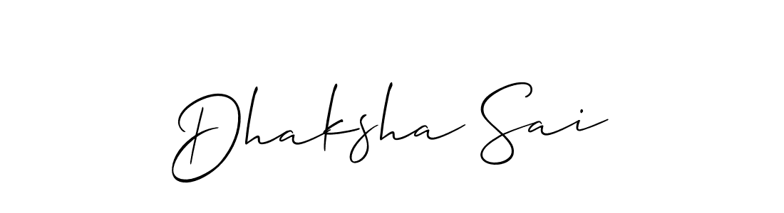 Design your own signature with our free online signature maker. With this signature software, you can create a handwritten (Allison_Script) signature for name Dhaksha Sai. Dhaksha Sai signature style 2 images and pictures png