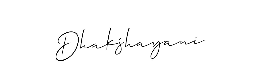 Create a beautiful signature design for name Dhakshayani. With this signature (Allison_Script) fonts, you can make a handwritten signature for free. Dhakshayani signature style 2 images and pictures png