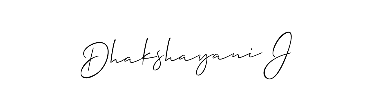 Make a beautiful signature design for name Dhakshayani J. Use this online signature maker to create a handwritten signature for free. Dhakshayani J signature style 2 images and pictures png