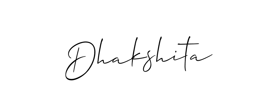 You should practise on your own different ways (Allison_Script) to write your name (Dhakshita) in signature. don't let someone else do it for you. Dhakshita signature style 2 images and pictures png