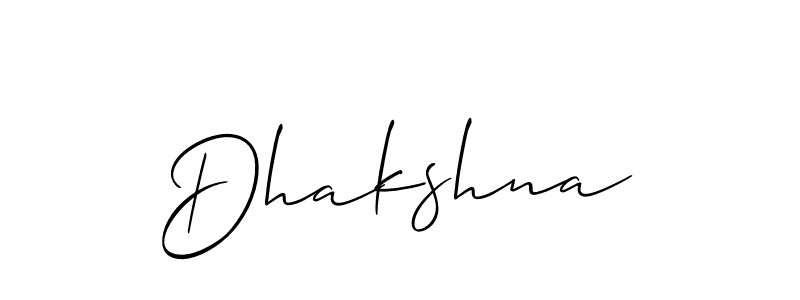 How to make Dhakshna signature? Allison_Script is a professional autograph style. Create handwritten signature for Dhakshna name. Dhakshna signature style 2 images and pictures png
