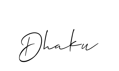 Also You can easily find your signature by using the search form. We will create Dhaku name handwritten signature images for you free of cost using Allison_Script sign style. Dhaku signature style 2 images and pictures png