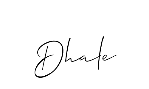 Design your own signature with our free online signature maker. With this signature software, you can create a handwritten (Allison_Script) signature for name Dhale. Dhale signature style 2 images and pictures png