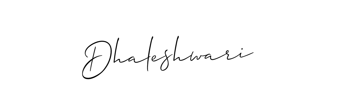 Use a signature maker to create a handwritten signature online. With this signature software, you can design (Allison_Script) your own signature for name Dhaleshwari. Dhaleshwari signature style 2 images and pictures png