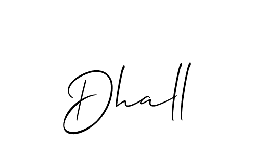 Create a beautiful signature design for name Dhall. With this signature (Allison_Script) fonts, you can make a handwritten signature for free. Dhall signature style 2 images and pictures png