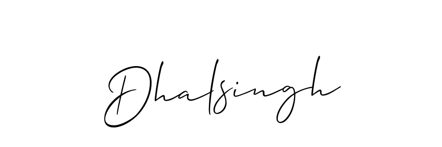 Also we have Dhalsingh name is the best signature style. Create professional handwritten signature collection using Allison_Script autograph style. Dhalsingh signature style 2 images and pictures png