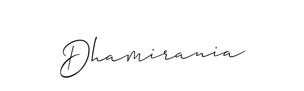 You should practise on your own different ways (Allison_Script) to write your name (Dhamirania) in signature. don't let someone else do it for you. Dhamirania signature style 2 images and pictures png
