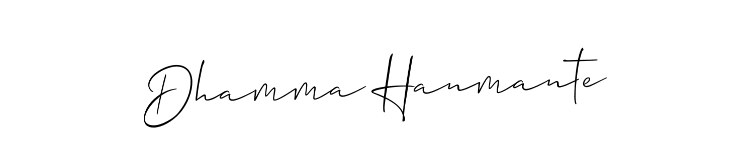 The best way (Allison_Script) to make a short signature is to pick only two or three words in your name. The name Dhamma Hanmante include a total of six letters. For converting this name. Dhamma Hanmante signature style 2 images and pictures png