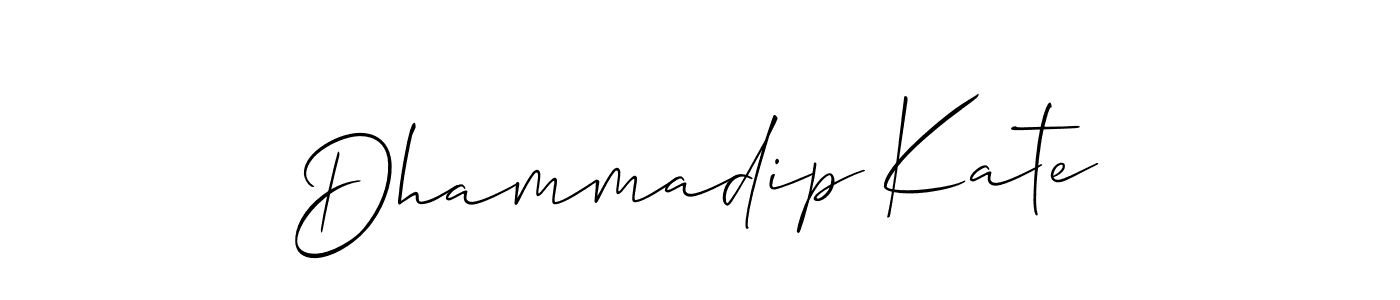 Design your own signature with our free online signature maker. With this signature software, you can create a handwritten (Allison_Script) signature for name Dhammadip Kate. Dhammadip Kate signature style 2 images and pictures png