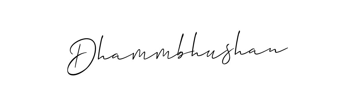 Make a beautiful signature design for name Dhammbhushan. With this signature (Allison_Script) style, you can create a handwritten signature for free. Dhammbhushan signature style 2 images and pictures png