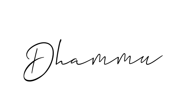 Create a beautiful signature design for name Dhammu. With this signature (Allison_Script) fonts, you can make a handwritten signature for free. Dhammu signature style 2 images and pictures png