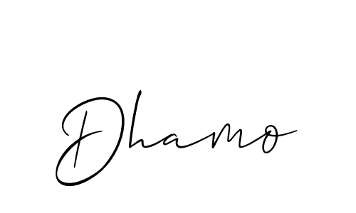 Also You can easily find your signature by using the search form. We will create Dhamo name handwritten signature images for you free of cost using Allison_Script sign style. Dhamo signature style 2 images and pictures png