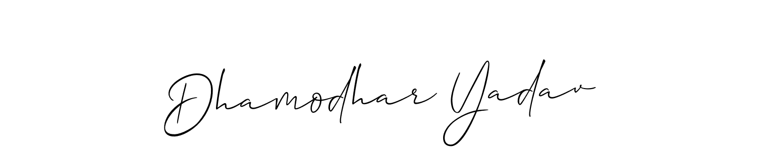 You can use this online signature creator to create a handwritten signature for the name Dhamodhar Yadav. This is the best online autograph maker. Dhamodhar Yadav signature style 2 images and pictures png