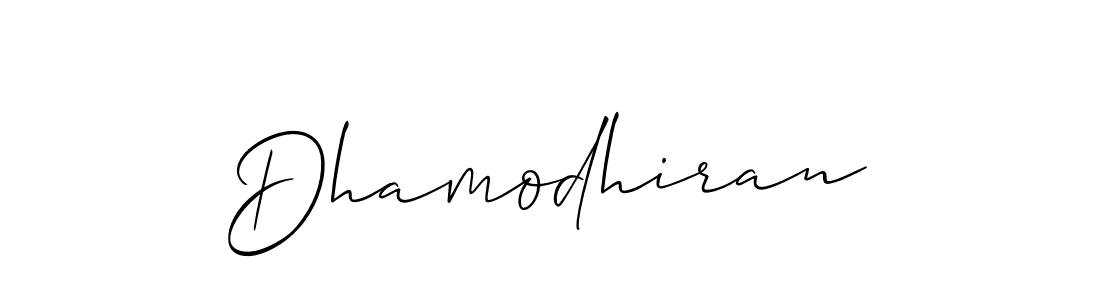 Also we have Dhamodhiran name is the best signature style. Create professional handwritten signature collection using Allison_Script autograph style. Dhamodhiran signature style 2 images and pictures png