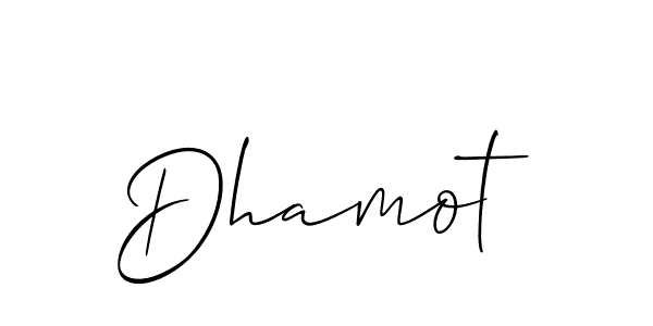 It looks lik you need a new signature style for name Dhamot. Design unique handwritten (Allison_Script) signature with our free signature maker in just a few clicks. Dhamot signature style 2 images and pictures png
