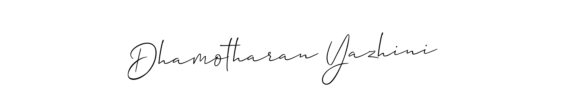 Also we have Dhamotharan Yazhini name is the best signature style. Create professional handwritten signature collection using Allison_Script autograph style. Dhamotharan Yazhini signature style 2 images and pictures png