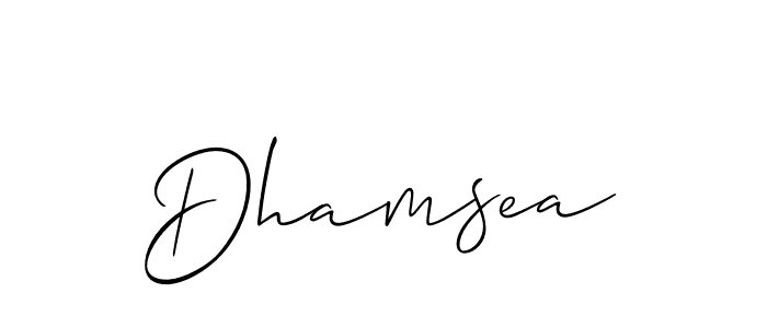 Make a short Dhamsea signature style. Manage your documents anywhere anytime using Allison_Script. Create and add eSignatures, submit forms, share and send files easily. Dhamsea signature style 2 images and pictures png