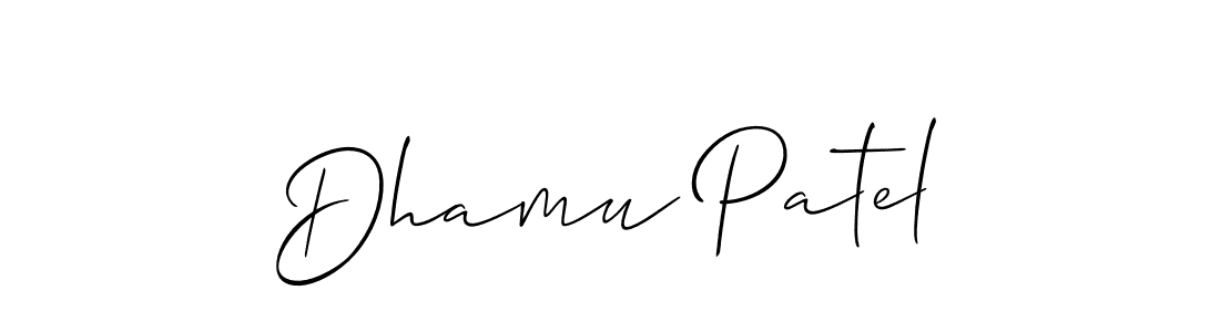 Best and Professional Signature Style for Dhamu Patel. Allison_Script Best Signature Style Collection. Dhamu Patel signature style 2 images and pictures png