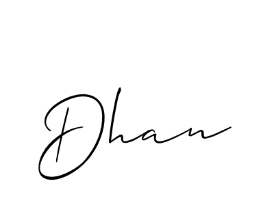if you are searching for the best signature style for your name Dhan. so please give up your signature search. here we have designed multiple signature styles  using Allison_Script. Dhan signature style 2 images and pictures png