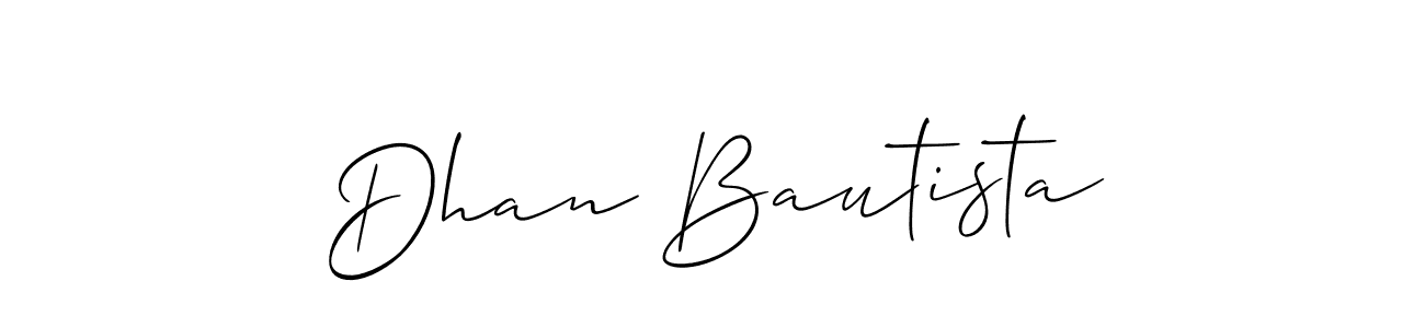 Make a short Dhan Bautista signature style. Manage your documents anywhere anytime using Allison_Script. Create and add eSignatures, submit forms, share and send files easily. Dhan Bautista signature style 2 images and pictures png