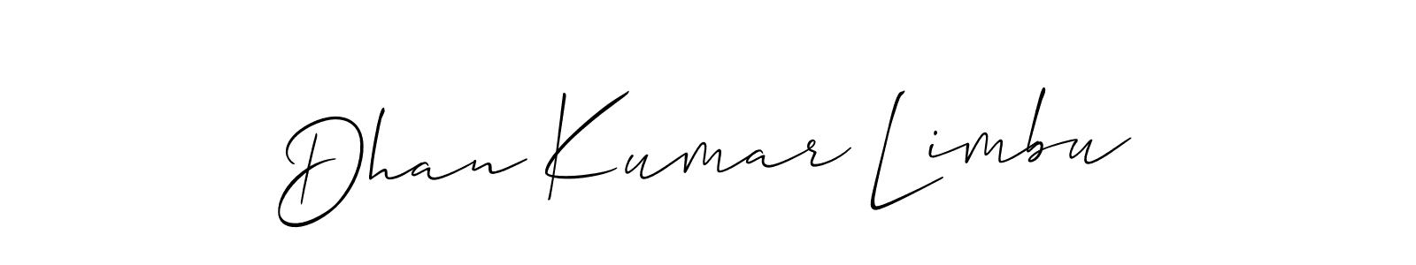 It looks lik you need a new signature style for name Dhan Kumar Limbu. Design unique handwritten (Allison_Script) signature with our free signature maker in just a few clicks. Dhan Kumar Limbu signature style 2 images and pictures png