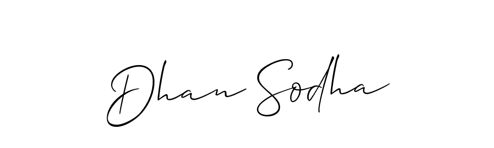 if you are searching for the best signature style for your name Dhan Sodha. so please give up your signature search. here we have designed multiple signature styles  using Allison_Script. Dhan Sodha signature style 2 images and pictures png