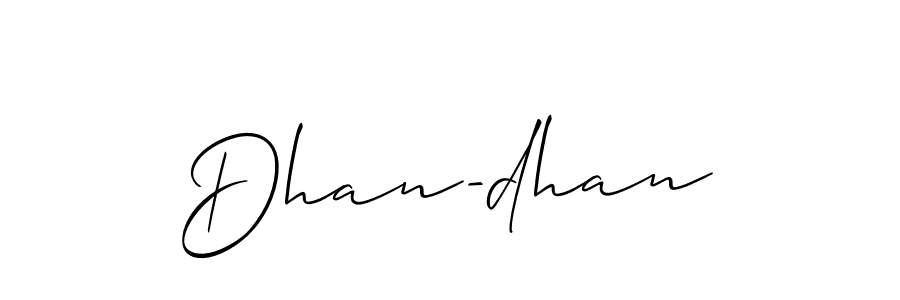How to make Dhan-dhan name signature. Use Allison_Script style for creating short signs online. This is the latest handwritten sign. Dhan-dhan signature style 2 images and pictures png