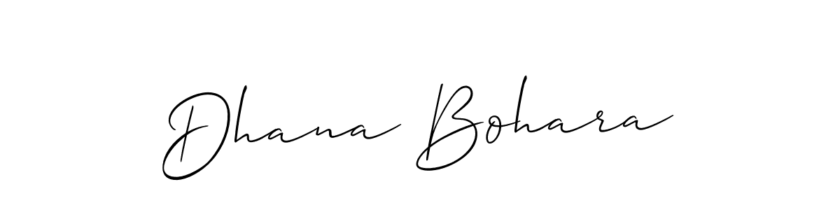 Make a short Dhana Bohara signature style. Manage your documents anywhere anytime using Allison_Script. Create and add eSignatures, submit forms, share and send files easily. Dhana Bohara signature style 2 images and pictures png