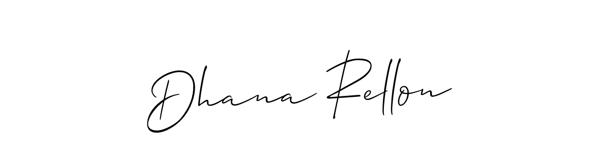 Allison_Script is a professional signature style that is perfect for those who want to add a touch of class to their signature. It is also a great choice for those who want to make their signature more unique. Get Dhana Rellon name to fancy signature for free. Dhana Rellon signature style 2 images and pictures png